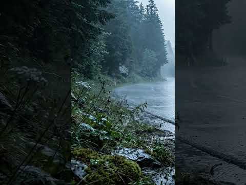 Rain Sounds For Sleeping 99% | Gentle Rain & Thunder on a Forest Path