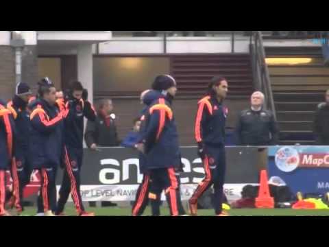 De fans van Colombia waren in groten getale naar SV Rap gekomen om hun helden te aanschouwen