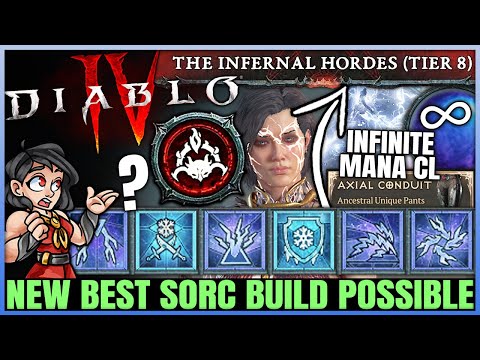 Diablo 4 - New Best TRILLION DPS INFINITE Mana Sorcerer Chain Lightning Build - OP S5 Combo - Guide!
