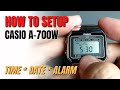 How To Setup Casio A700W Time Date Alarm A 700W A700