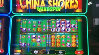 China Shores Quadspin 118 spins on max bet! #wow #slots #casino #bigwin