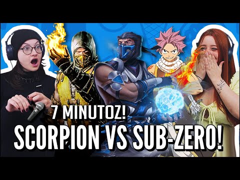 RAP DO SCORPION E SUB-ZERO (MORTAL KOMBAT) E RAP DO NATSU (FAIRY TAIL)- 7 MINUTOZ (JOVENS REAGEM)
