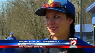 Girl plays baseball on boy&#39;s JV high school team