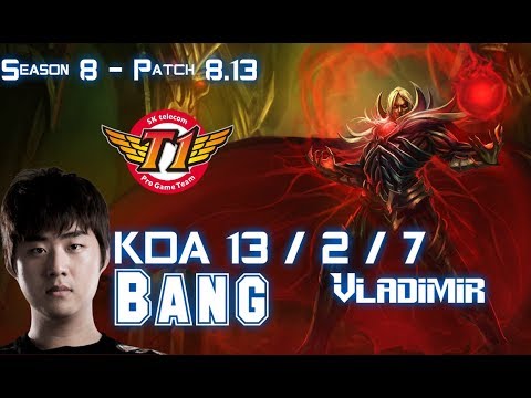 SKT T1 Bang VLADIMIR vs LUCIAN Bot Lane - Patch 8.13 KR Ranked