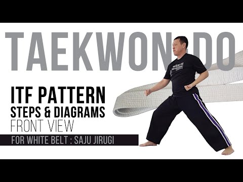 ITF Taekwon-Do Pattern - Kup10 Saju Jirugi  (Front Facing)