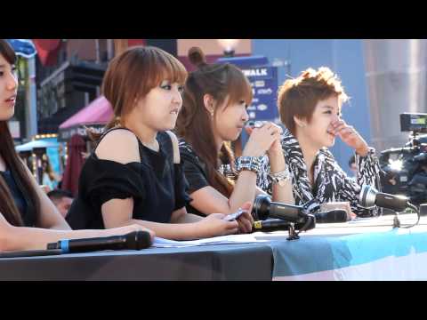 110911 f(x) Victoria, Amber and Miss A's Min and Suzy reaction