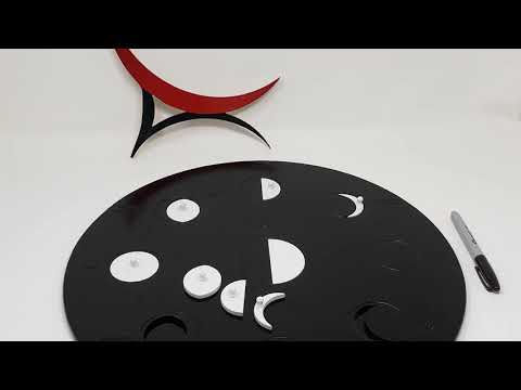 The Phases of the Moon - Wooden Moon Puzzle for Toddlers