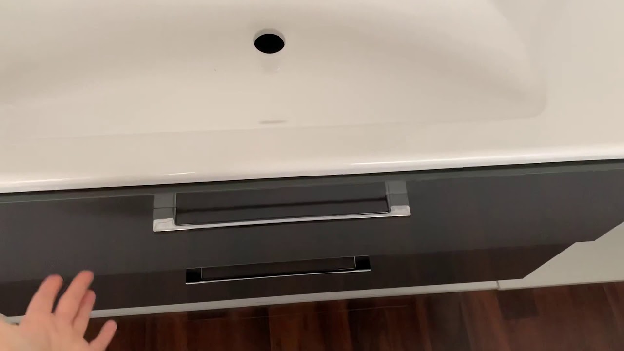 Szafka z umywalka 100 cm stanaza antracyt