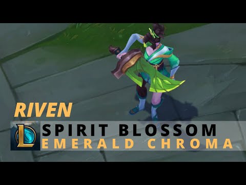 Spirit Blossom Riven Emerald Chroma - League Of Legends