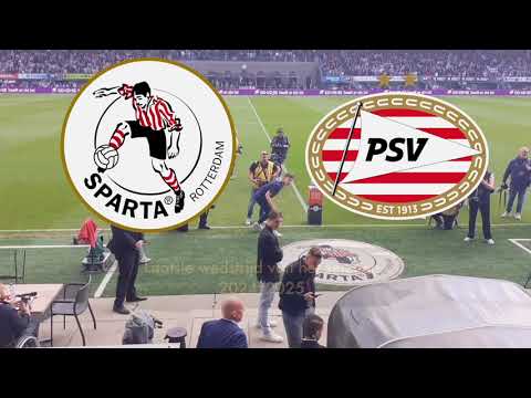 Sparta - PSV opkomst der beide elftallen