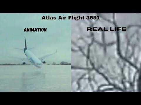 Animation vs. Real Life - Atlas Air Flight 3591