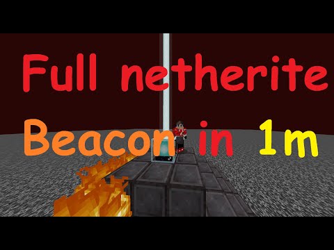 Full Netherite Beacon Under 1 Minute | 54.90 | TAS | SS