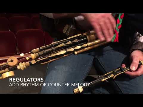 Explaining the Irish bagpipe: Jerry O'Sullivan demonstrates the uilleann pipes