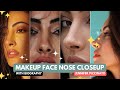 BrazilIan Model And Indian Movie Actress Jennifer Piccinato Face Nose Makeup Closeup Vertical Edit