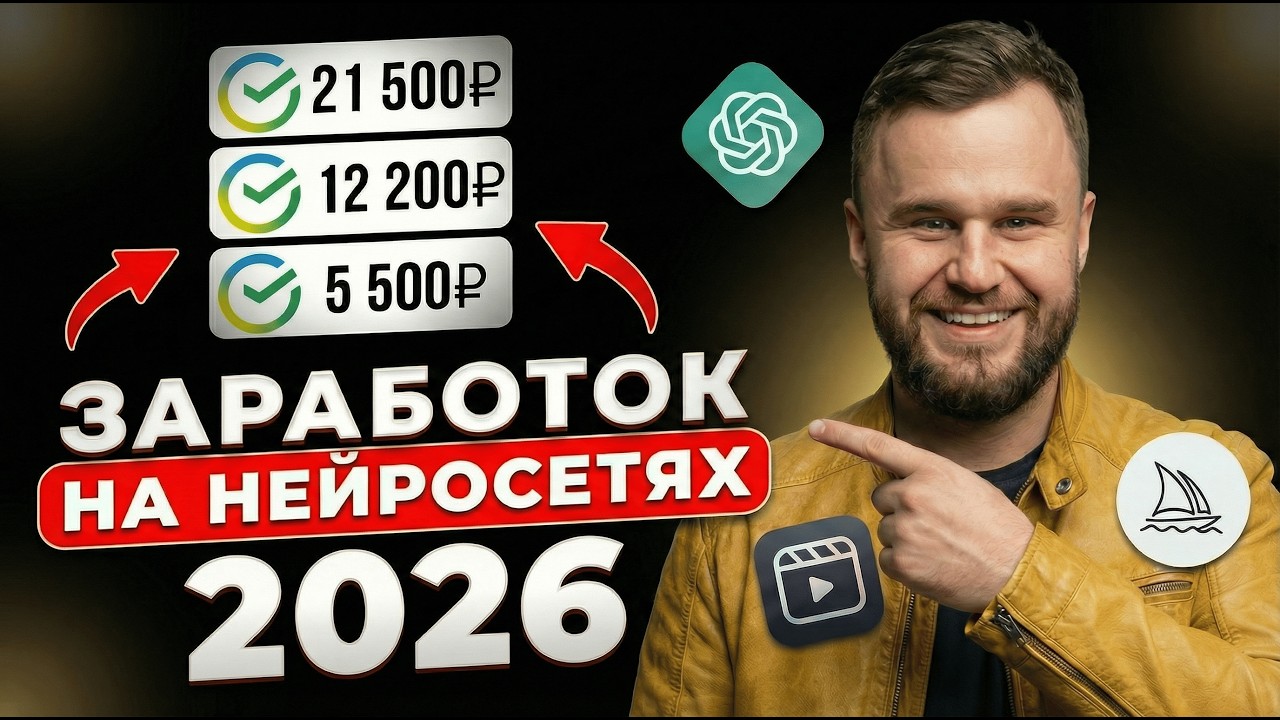 YouTube: 15 способов заработка на нейросетях в 2026