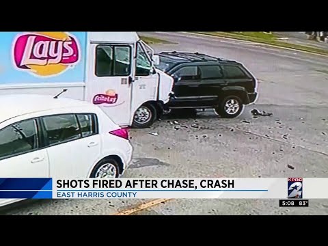 Shots fired after chase, crash