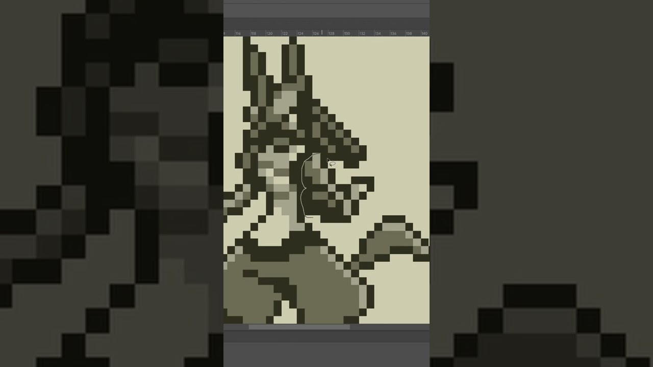 【メイキング】ドット絵アニメーション作ってみた ルカリオ  Making of Pokémon pixel animation #shorts #pixelart #ポケモン