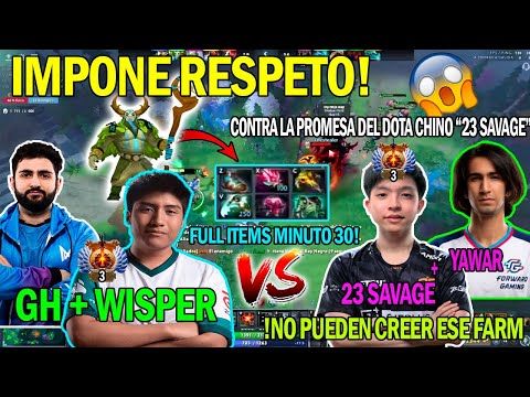 ÉPICO😱| WISPER JUNTO A GH SE ENFRENTAN A 23 SAVAGE Y YAWAR EN UN DOTA DE OTRO NIVEL| DUELO DE TOP 3🔥