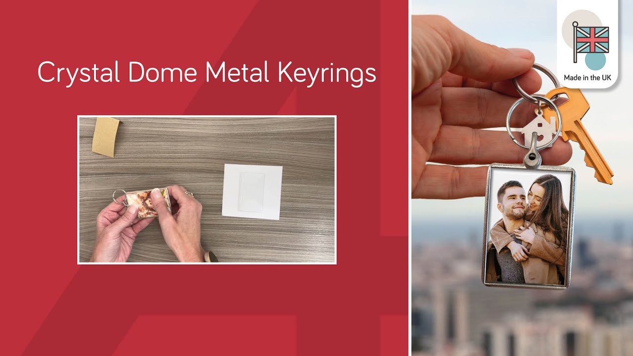 Innova Crystal Dome Metall Nøkkelring