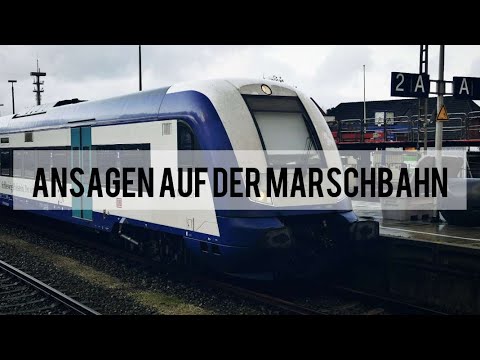 Verschiedene Ansagen auf der Marschbahn [Hamburg-Altona–Westerland]