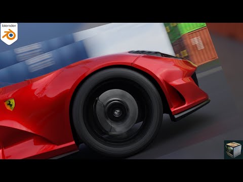 Blender Animation short film | Cycles | Test driving a Ferrari 812 Superfast