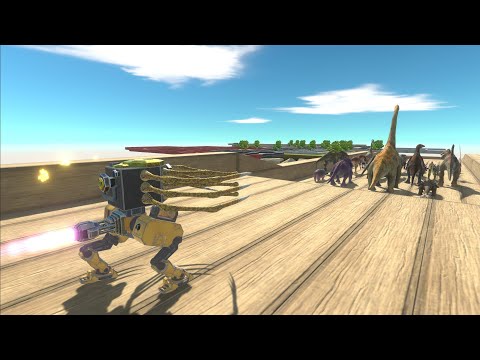 Trying to escape from Robotic Alien - Animal Revolt Battle Simulator