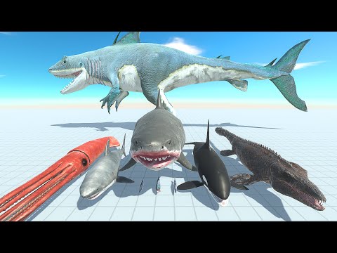 SHARKOSAURUS VS AQUATICS - Animal Revolt Battle Simulator