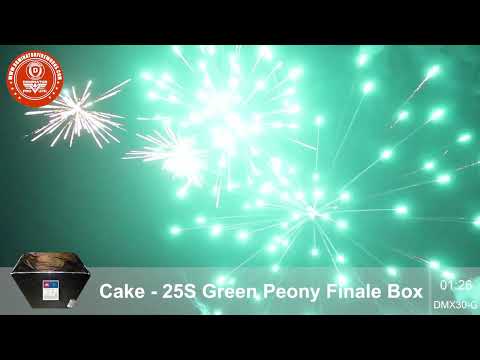 Dominator Fireworks DMX30 Line of Professional Quality Single Effect Consumer Finale Cakes.