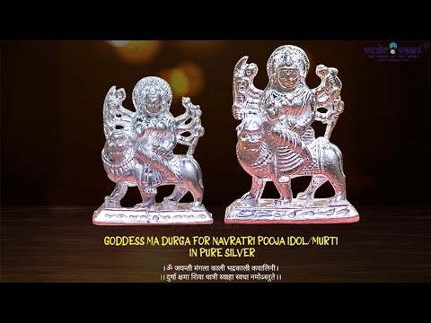 Goddess Ma Durga for Navratri Pooja Idol/Murti in Pure Silver video