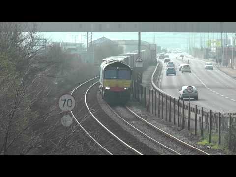 *NEW FREIGHT FLOW EXCLUSIVE* 66423 4A13 Grangemouth to Aberdeen with Stobart Rail 15/03/12