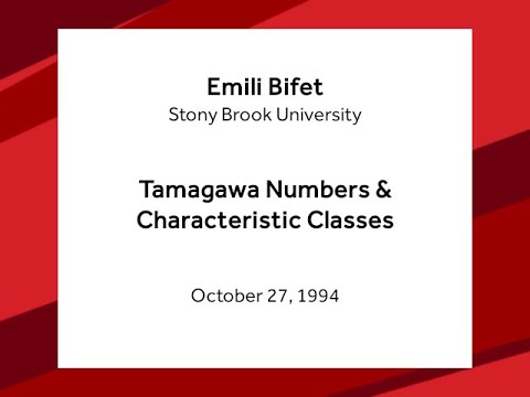 Tamagawa Numbers & Characteristic Classes - Emili Bifet