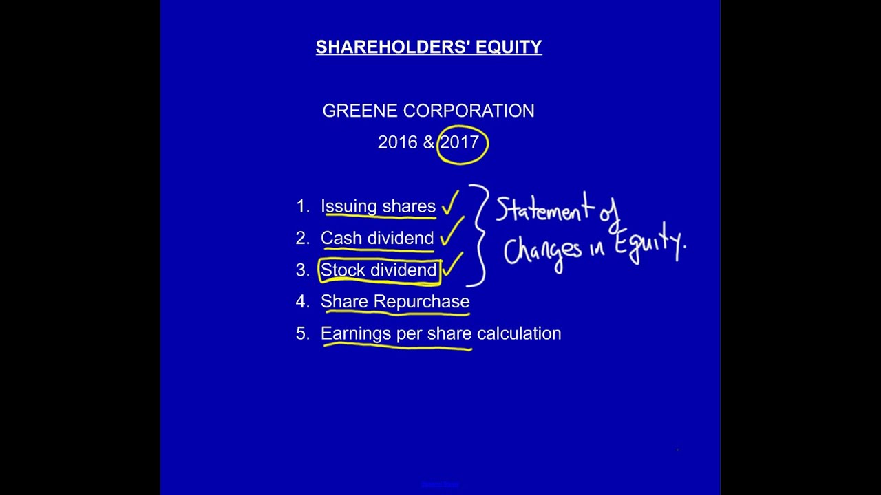 Module 11, Shareholders' Equity, Video 4