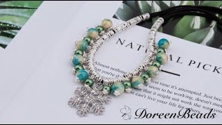 DoreenBeads Jewelry Video - How to Make Statement Glass Pearl Imitation Beads Pendant Necklace