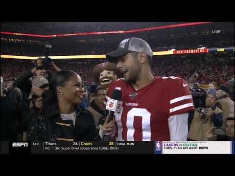 Jimmy Garoppolo - Interview after NFC Championship win