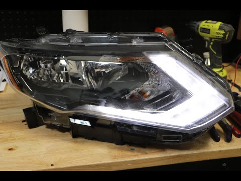 How to test a 2017-2019 Nissan Rogue Halogen Headlight LED Daytime Running Light