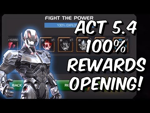 Double 5 Star Crystal Opening!! - Act 5.4 100% Rewards Opening! - Marvel Contest Of Champions
