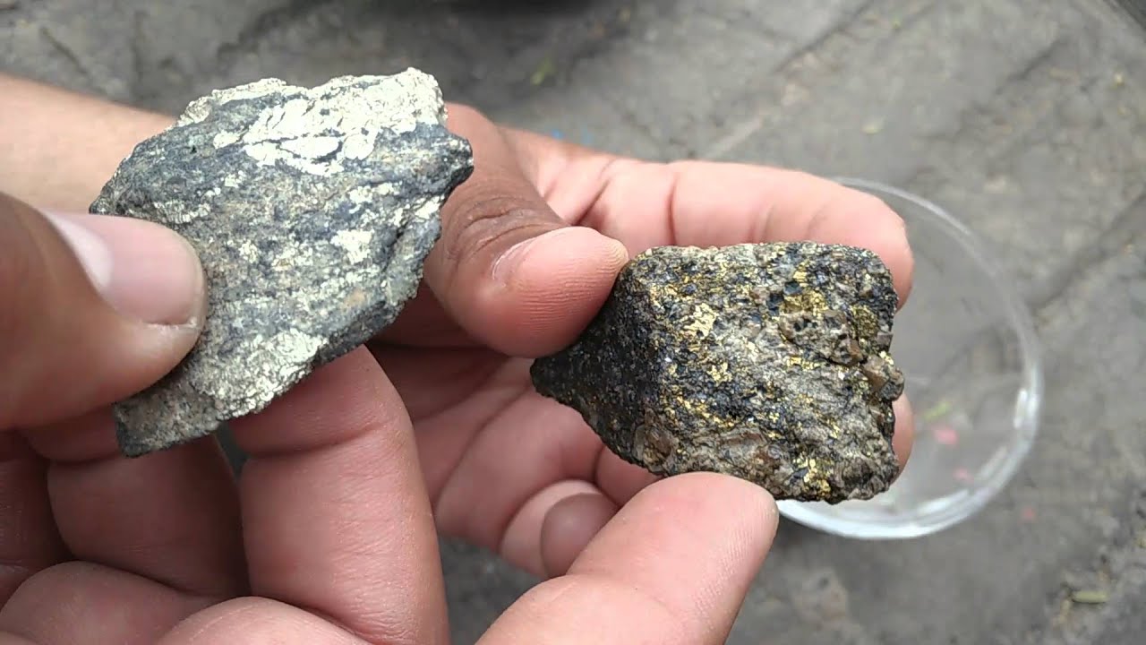 Piedra con Oro y Piedra con Pirita ¿Como reconocerlos ¿Pyrite or gold