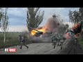 Footage! Ukrainian kamikaze Drone Blows Up Russian T-72 Tank and 11 Soldiers at Same Time
