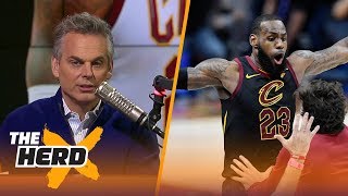 Colin reacts to LeBron's Game 5 buzzer-beater against Pacers, Westbrook's 45-point Game 5 | THE HERD