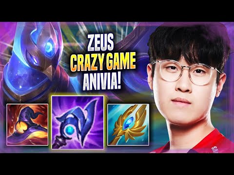 ZEUS CRAZY GAME WITH ANIVIA! - T1 Zeus Plays Anivia TOP vs Vladimir! | Season 2022