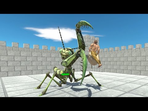 NEW UNIT GIANT PRAYING MANTIS vs ALL UNITS in Castle Animal Revolt Battle Simulator