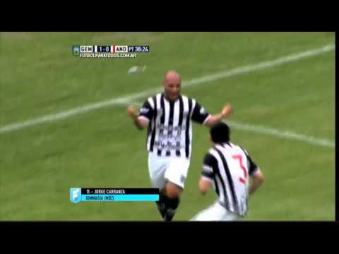 Gol de Carranza. Gimnasia (M) 1 - Los Andes 0. Fecha 37. B Nacional 2015. FPT.