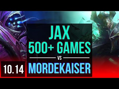 JAX vs MORDEKAISER (TOP) | 4 early solo kills, 500+ games, Dominating | KR Master | v10.14