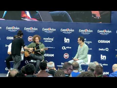 ESCKAZ in Lisbon: Press conference of Michael Schulte (Germany)