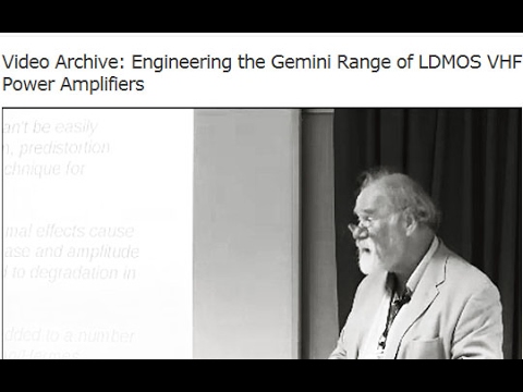 RSGB Convention lecture 2015 - Engineering the Gemini range of LDMOS VHF power amplifiers