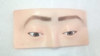 Download the video "Step by step eyebrow tutorials on eye dummy #makeuptutorial"