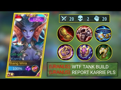20KILL! KARRIE TANK NEW META - KARRIE BEST BUILD 2021 - KARRIE GAMEPLAY 2021