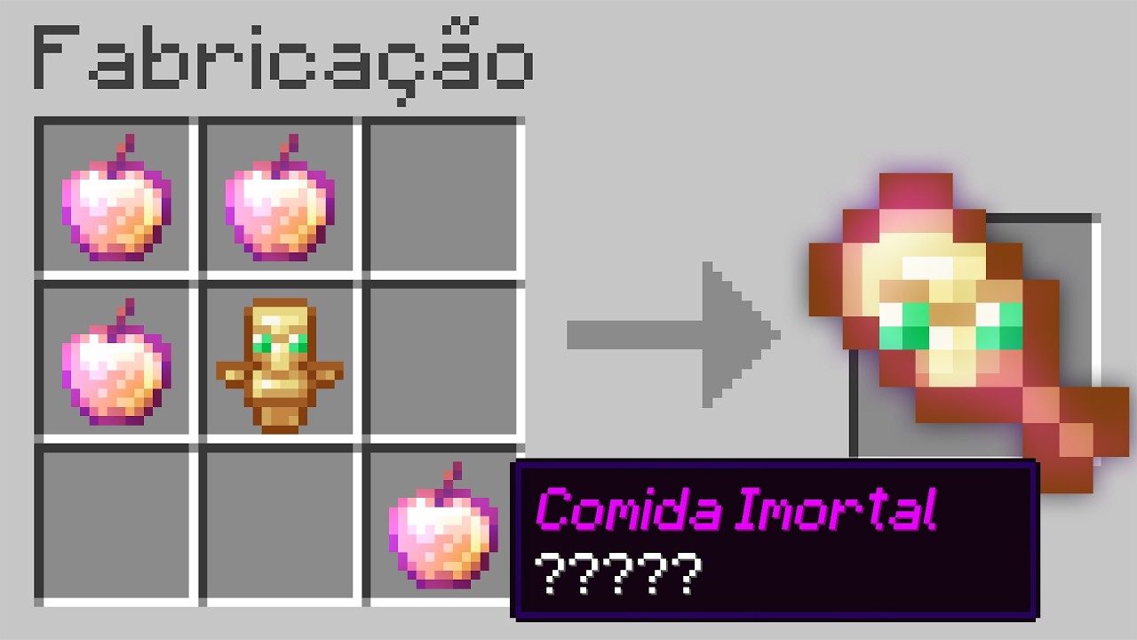 COMIDAS tem poderes OP no Minecraft