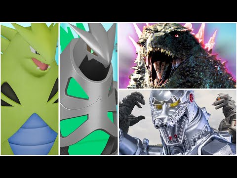 GODZILLA POKEMON TEAM! Tyranitar Godzilla, Mecha Godzilla Moveset Pokemon Scarlet Violet WiFi Battle