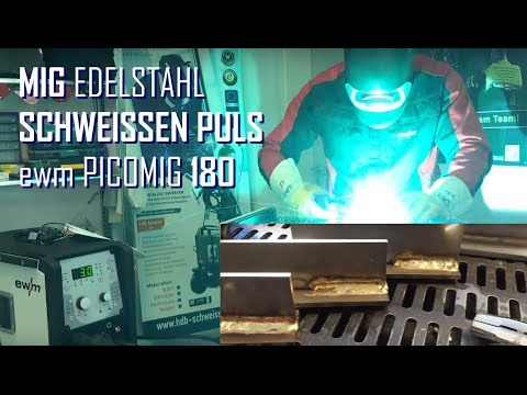 Stainless steel MIG welding - with golden optics - ewm picomig 180 puls